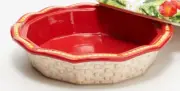 Temp-tations Figural Fruit Pie Plate in Strawberry