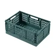 NNEOBA Plastic Foldable Storage Crate Stackable Box Organizer