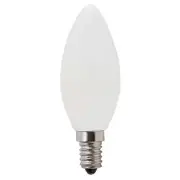 SAL National LCA50E14D LED Candle Lamp, 4W, E14, Daylight, Opal, Dimmable