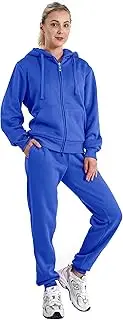 [Facitisu] Track Suits for Women Set Sherpa lined Casual 2 Piece Outfits Sweatsuit