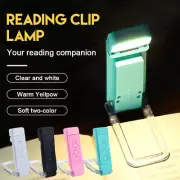Book Light USB Rechargeable 3 Colors & 5 Brightness 1800K-6000K Reading Light Cl