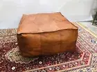 Ottoman Footstool Handmade Pouffe Genuine Pouf Leather Moroccan