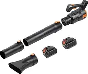 Garden Blowers Cordless, Cordless Leaf Blower, 2 * 21V 3.0Ah Battery, with Flat Nozzle Duct, 3-Speed Wind Speed Adjustment, Maximum Wind Speed 42M/s, Lightweight Body, for Clearing Fallen Leaves