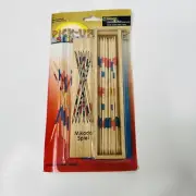 Mikado Wooden Pick Up Sticks Game Vtg New NOS KK049 Wood Case