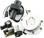 Motorcycle Key and Fuel Cap Assembly with Ignition Switch Compatible with VT250 MC20 Spada CB400 CB400SF Years 1992 to 1998 Accessories