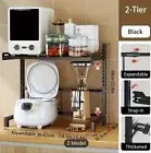 Adjustable Microwave Oven Storage Rack -Counter Shelf Stand Holder Kitchen -Desk