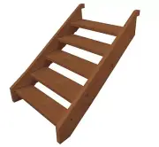 Ezistep Merbau Timber External Deck Stair DIY Kit 5 Steps x 1200mm. treads