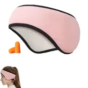 Sleep Eye Mask Bluetooth Headphones Blackout Ear Muffs for Sleeping Relaxing Noise Cancellation -Pink