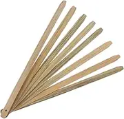 Zerodeko 8pcs Fan Handle Fan Grip Handle for Crafts Use Fan Grip Handles Handheld Fan Grip Handles Grip Handle for Hand Fan Fan Making Handle Kit Beige