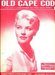 PATTI PAGE OLD CAPE COD SHEET MUSIC PIANO/VOCAL/GUITAR/CHORDS VERY RARE 1956 NEW