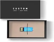 Personalized USB Flash Drive, 50 Pack Custom Swivel Pen Drive USB 2.0 Memory Stick with Keychain, Ideal for Business, Education, Corporations, Photography & Music Studios (64 GB,with Gift Box)