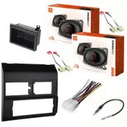 JBL 4x6" Speakers + Double DIN Radio Install kit For 1988-1994 C/K 1500 (BLACK)