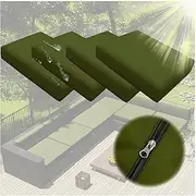 Outdoor Chair Cushions cover Set of 2/4/6 Thick 10cm, Patio Chair Cushions cover for Outdoor Furniture Waterproof with zipper, No Cushion Included