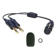 UFQ XLR Aviation Headset Adapter for General Aviation Headset