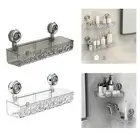 Removable Suction Cup Shower Shelf, Detachable Kitchen Spice Rack for Toilets,
