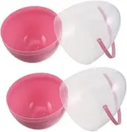 Alipis 2pcs Eggs Candy Boxes Clear Plastic Baubles Clear Plastic Egg Clear Egg Container Decor Egg Shell Cookie Boxes Pink