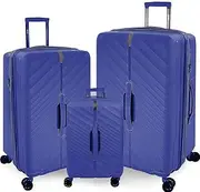 [New York XPress] 3 Piece Luggage Sets（21/28/31in） Luggage with TSA Lock,large luggage with spinner wheels,Travel Luggage for Men Women, Blue, 21/28/31