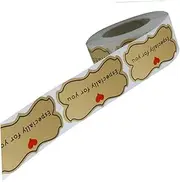 HONMEET 1 Roll Kraft Paper Sealing Stickers Self Adhesive Especially for You Letter Sealing Labels for Party and Festival Packaging Decorative Stickers for Candy Bags and Boxes
