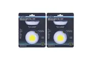 2x Brillar Wireless Battery Operated Magnetic Ball w Cob LED Light WHT