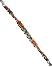 CHALLENGER Western Tack Floral Tooled Leather Wither Breast Collar Strap 10516