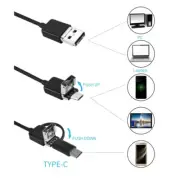 3in1 USB Waterproof Endoscope Camera Inspection Phone Endoscope Borescope Camera