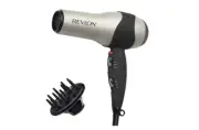 REVLON Turbo Hair Dryer with Advanced Ionic Technology Ceramic Coating (Silver)