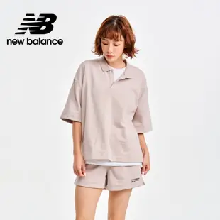 【New Balance】NB 短袖POLO衫上衣_女性_深灰/藕杏色任選_WT33535GT/WT33535MNK