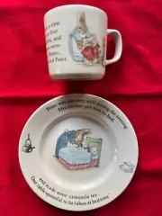 Peter Rabbit Beatrix Potter Set WEDGWOOD Plate/Cup England