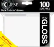 Ultra Pro Gloss Deck Protector Sleeves ECLIPSE WHITE 100ct MAGIC POKEMON