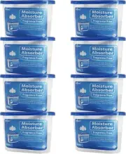 Moisture Absorber Dehumidifier, Unscented 8 Packs Portable for Wardrobes Arovec
