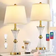 Gold Lamps Set of 2, 3 Way Dimmable Touch Lamps for Touch Switch Gold