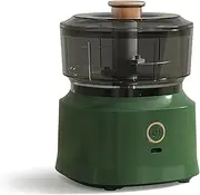 Food Processor,350ML Electric Food Chopper with Stainless Steel Blade & USB Rechargeable,Mini Chopper for Baby Food & Family Use (Green)