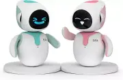 Eilik Touch Interactive Robot Pets - Cute Toy with Emotions & Mini-Games, Blue/P