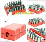 33Pcs Security Bit Set with Holder Fr Drill Star Hex Spanner Torx Screwdriver
