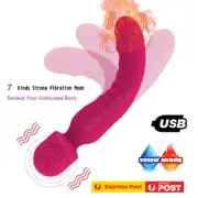 Heating Vibrator Waterproof Soft Dildo G Spot Clitoris Simulator Sex Toy New