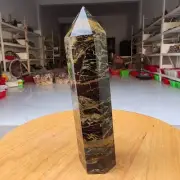 425g WOW! Natural Rare Pietrsite Crystal Obelisk Quartz Tower Point Healing Y700