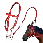 Horse Bridle | Trail Riding Horse Snaffle | Equine Snaffle Noseband, Adjustable Soft Lined Equestrian Browband for Outdoor Use