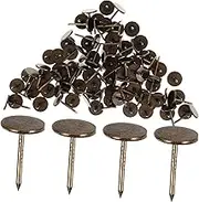 CORHAD 100Pcs Vintage Flat Head Tacks for Furniture Upholstery Decorative Thumb Tacks for Crafting and Interior Design Upholstery Nails for Various Settings