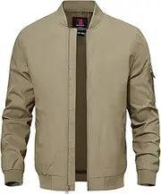 [TBMPOY] Men's Windproof Bomber Jackets Lightweight Track Jackets Windbreaker Outdoor Golf Fashion Coat