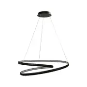 Oriel Lighting INFINITY 80CM LED SPIRAL PENDANT BLACK/WHITE - Black 70cm