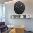 Elegant 12 Inch Wall Clock with Large Dial and Silent Mechanism for Bedrooms