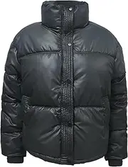 [Generic] Women's Lightweight Puffer Coat Winter Long Sleeve Zip Down Jacket Baggy Classic Solid Color Winter Coats