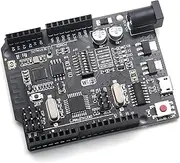 WiFi R3 ATmega328P+ESP8266 Development Board 32mb Memory USB-TTL CH340G Dual Microcontrollers, WiFi Connectivity, Arduino Compatibility, Flexibility, Support USB-TTL for Creative and Embedded