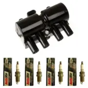 1 Delphi GN10296 Ignition Coil + 4 AutoLite APP5224 Spark Plugs for Daewoo (for: Daewoo)
