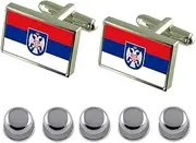 [Select Gifts] Shirt Dress Studs Republika Srpska Flag Cufflinks