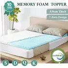 High Density Memory Foam Mattress Topper 7-Zone Cool Gel BAMBOO FABRIC COVER 8CM