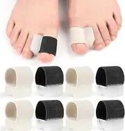 8 Pack Big Toe Spacers Toe Separators for Women Men, Sweat-Absorbent Elasticated Strap Designed and Non-Slip Toe Separators That Do Not Come Off Easily for Overlapping Toes Bunion Correct Toes