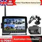 wireless 7" Quad DVR Monitor 1080P Solar Magnetic Reverse Camera Trailer caravan