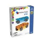 2pc Magna-Tiles Kids/Children Cars Expansion Magnetic Toy Set 3y+ Blue/Orange