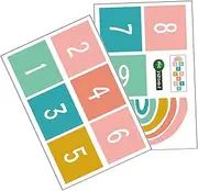 KOMBIUDA 1 Set Removable Cartoon Number Floor Stickers for Games Creative Decals for Kindergarten Playrooms and Nursery Decor Educational Fun Learning Tool